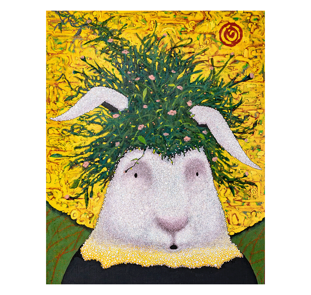 Moon, Sun and Rabbit with Plants