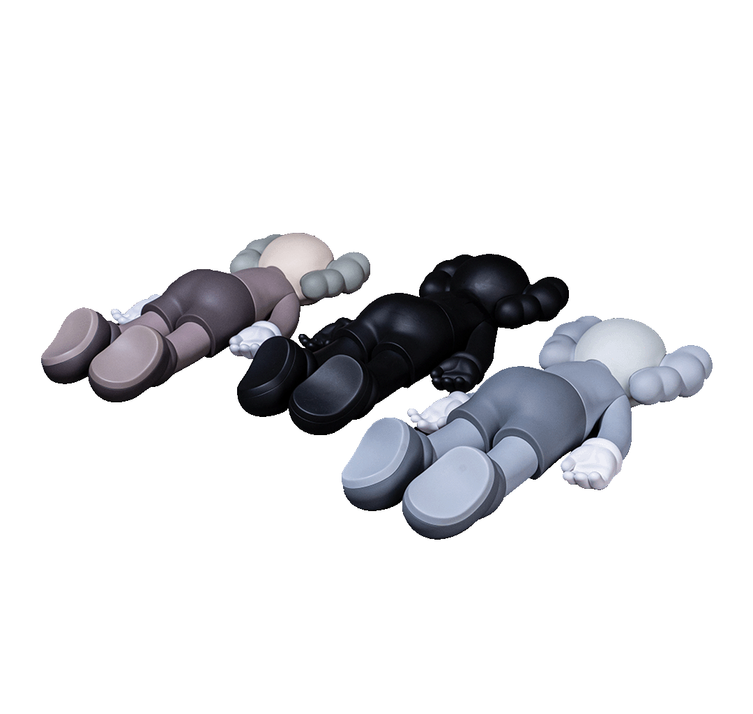 KAWS COMPANION 2020 搪膠人偶 (棕/灰/黑) (三件一組)
