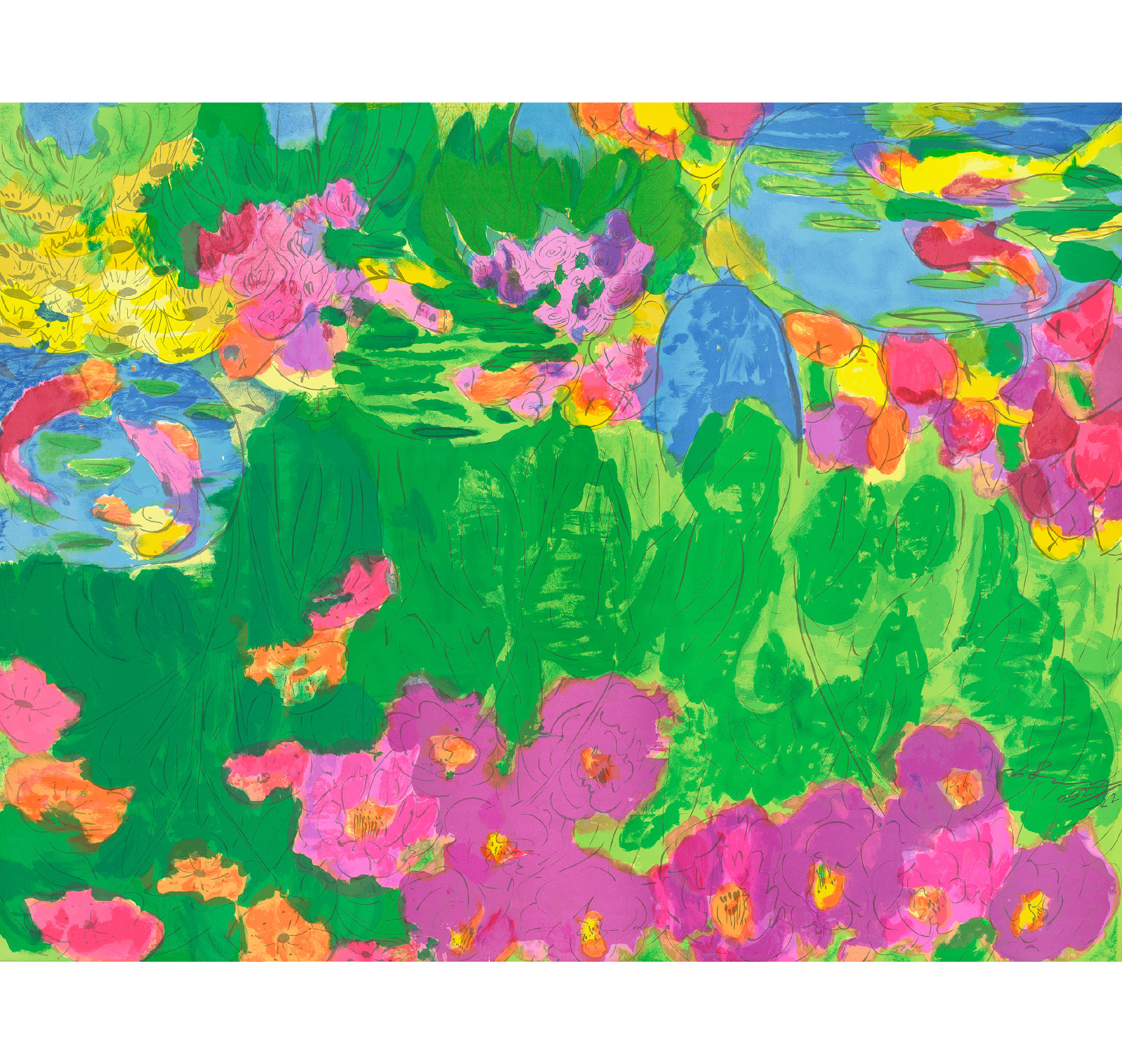 桃和鮮花 Peaches and Flowers