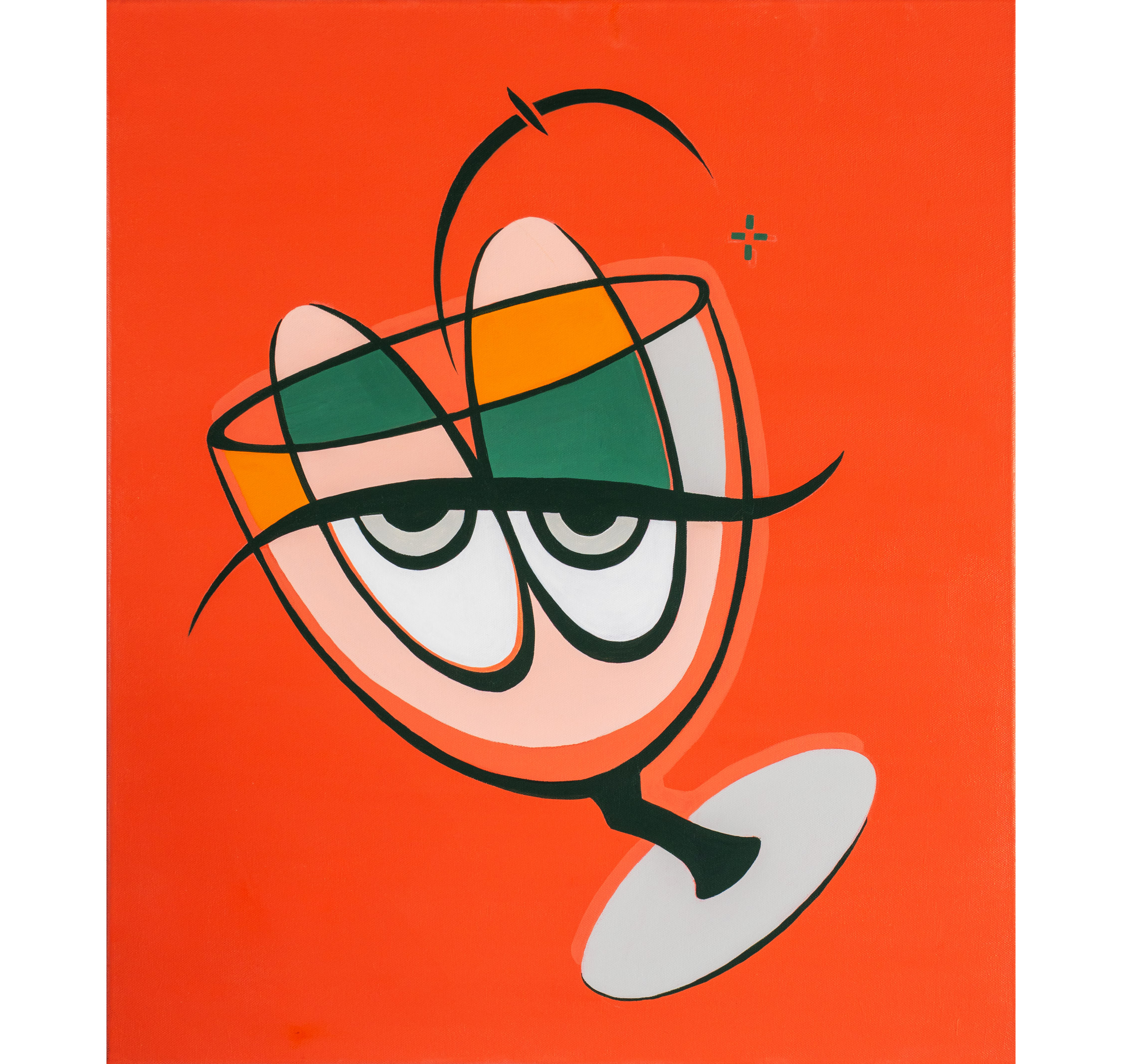 橘色的葡萄酒杯 Orange Glass Of Wine