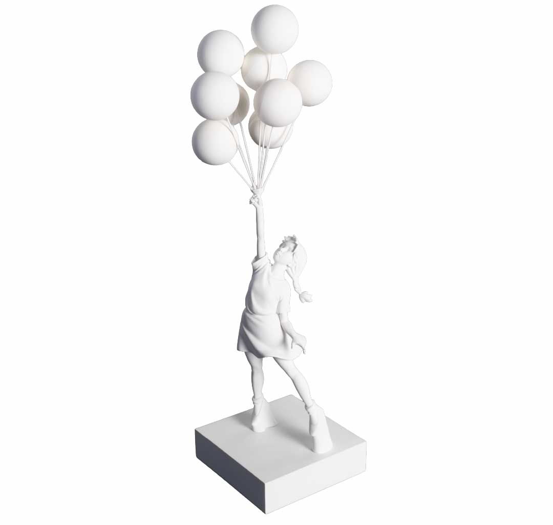 班克斯 - 氣球女孩（白） Banksy - Flying Balloons Girl (White)